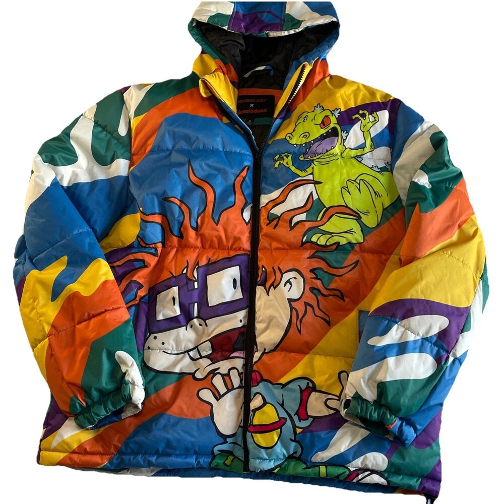 Members Only x Nickelodeon Rugrats Puffer Jacket Men's XL Tommy Chuckie Reptar
